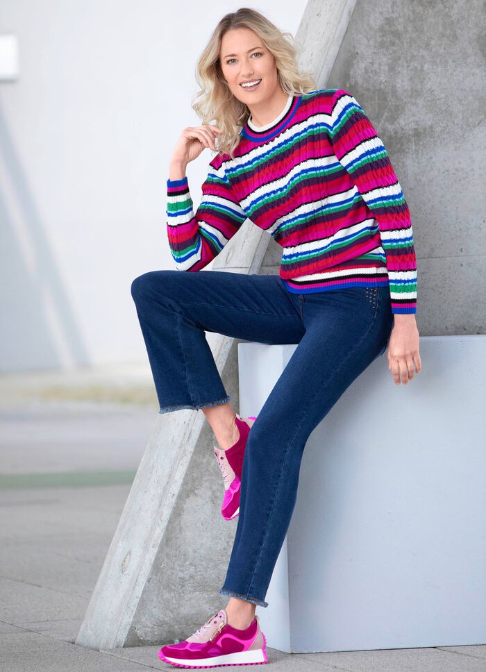 Jeans met trendy franjes aan de zoom 