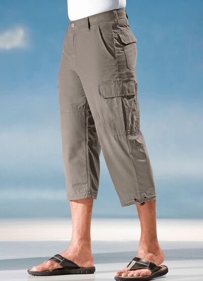 Lange bermudashort van puur katoen in 4 kleuren 