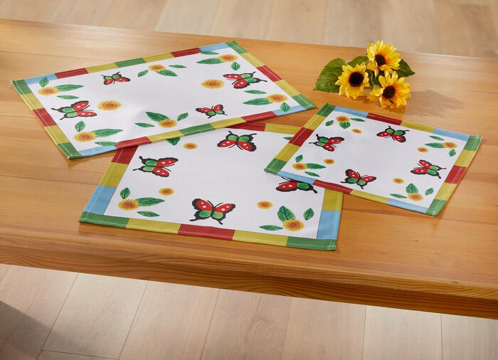 Kleurrijke tafel- en kamerdecoratie WIT-BONTE