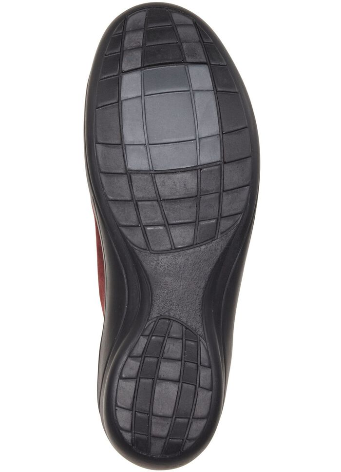 ELENA EDEN nubuck leren pantoffels BORDEAUXROOD