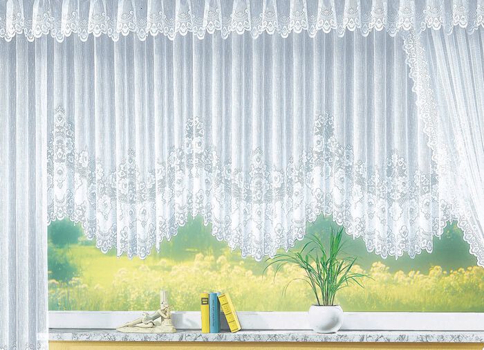 Bloemengordijn, gelijkmatig gegolfd, met plooiband 