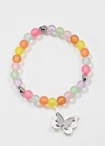 Stretcharmband met vlinderringhanger 