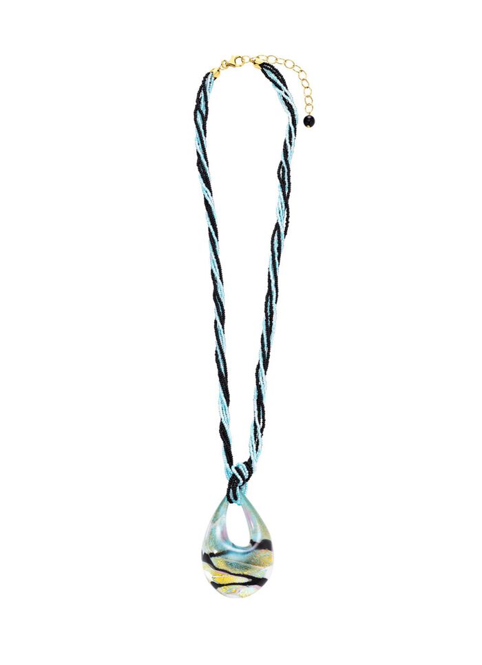 Ketting van Muranoglas met meerdere rijen 