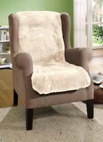 Comfortabel zachte lamsleren fauteuilbeschermers BEIGE