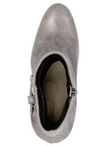 Andrea Conti, trendy dames enkellaarsjes, met rits OUD ZILVER