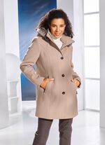 Jas met afneembare kubusbontafwerking 