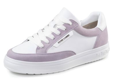 Peter Kaiser vetersneakers gemaakt van nappa- en su&egrave;deleer 