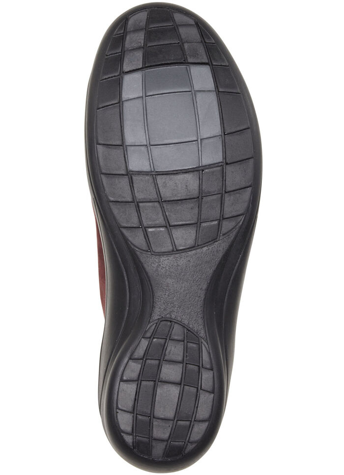 ELENA EDEN nubuck leren pantoffels BORDEAUXROOD