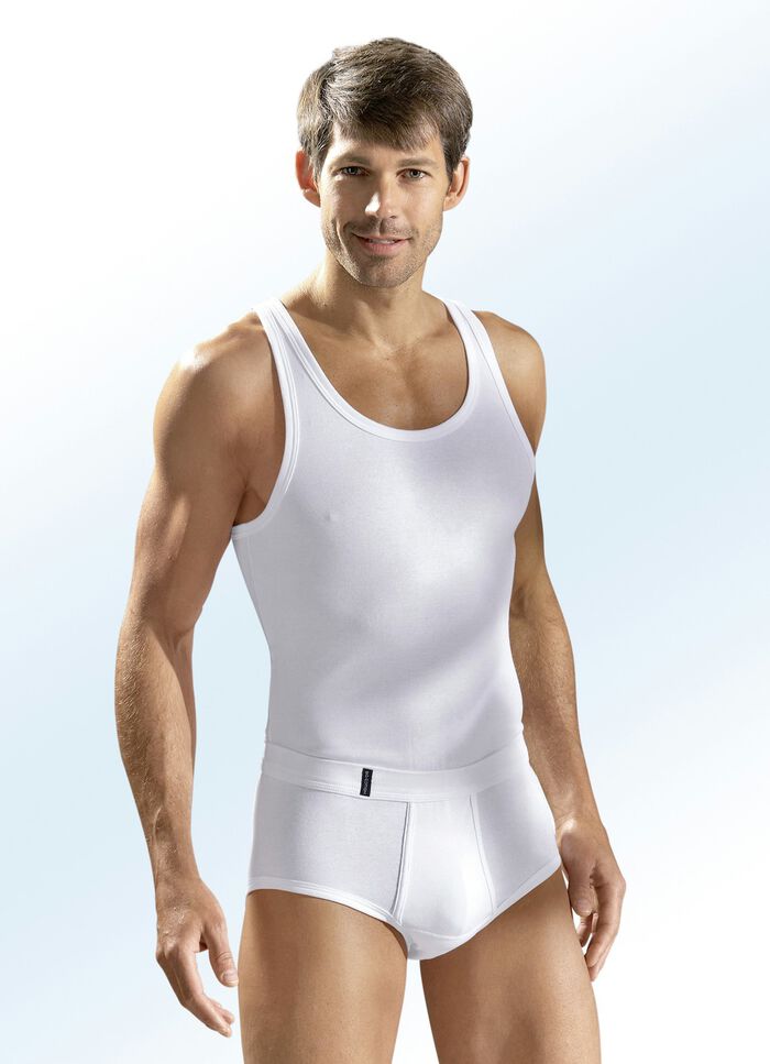 3-pack sportjacks van fijne rib, wit, biologisch katoen