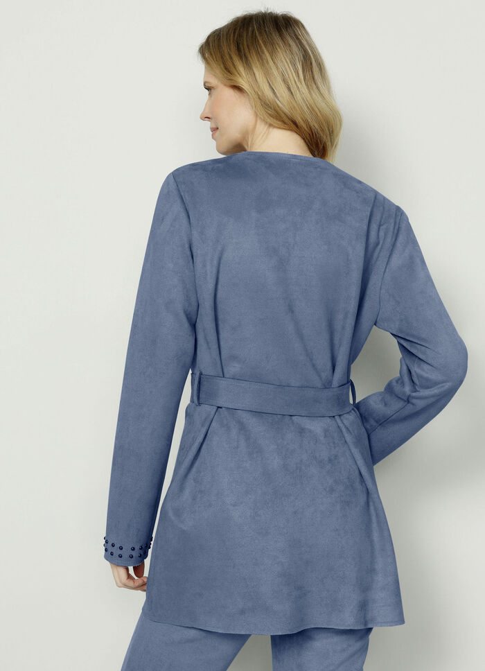 Blazer met klinknagels op de manchetten 