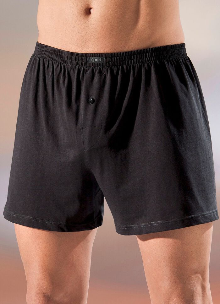 Set van vijf boxershorts van biologisch katoen met elastische tailleband, effen en gem&ecirc;leerd 
