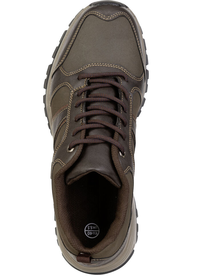 Ademende heren veterschoenen met klimaatmembraan DUNKELBRAUN