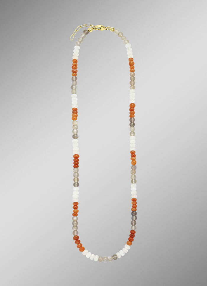 Ketting: Mystieke schoonheid in multi maansteen 