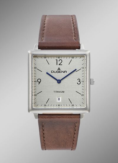Dugena quartz herenhorloge met robuuste titanium kast 