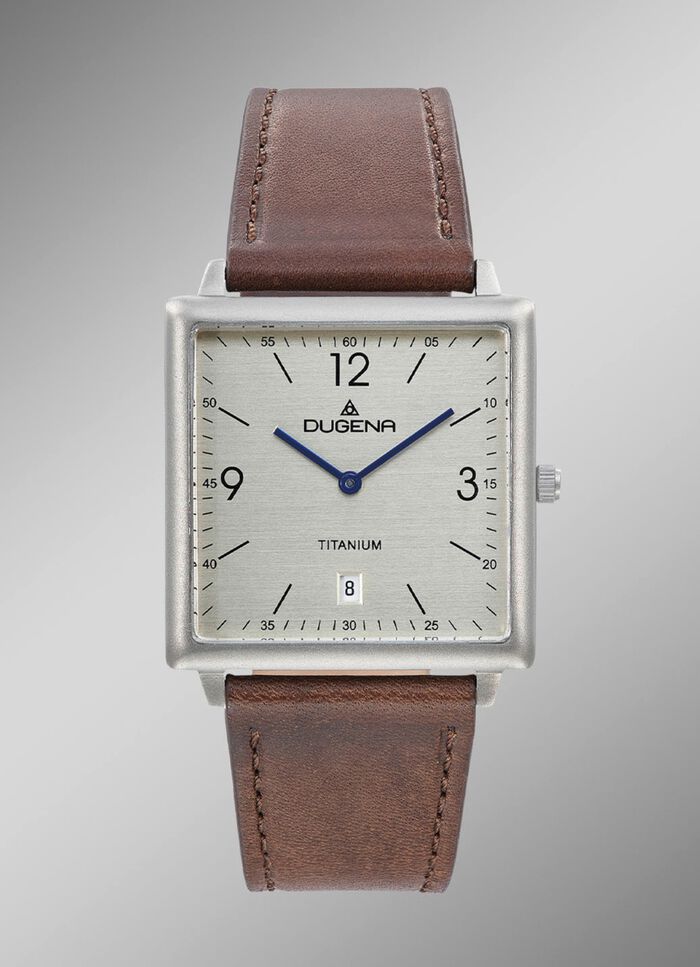 Dugena quartz herenhorloge met robuuste titanium kast 