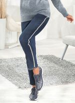 Elegante jeans met strass steentjes DONKERBLAUW