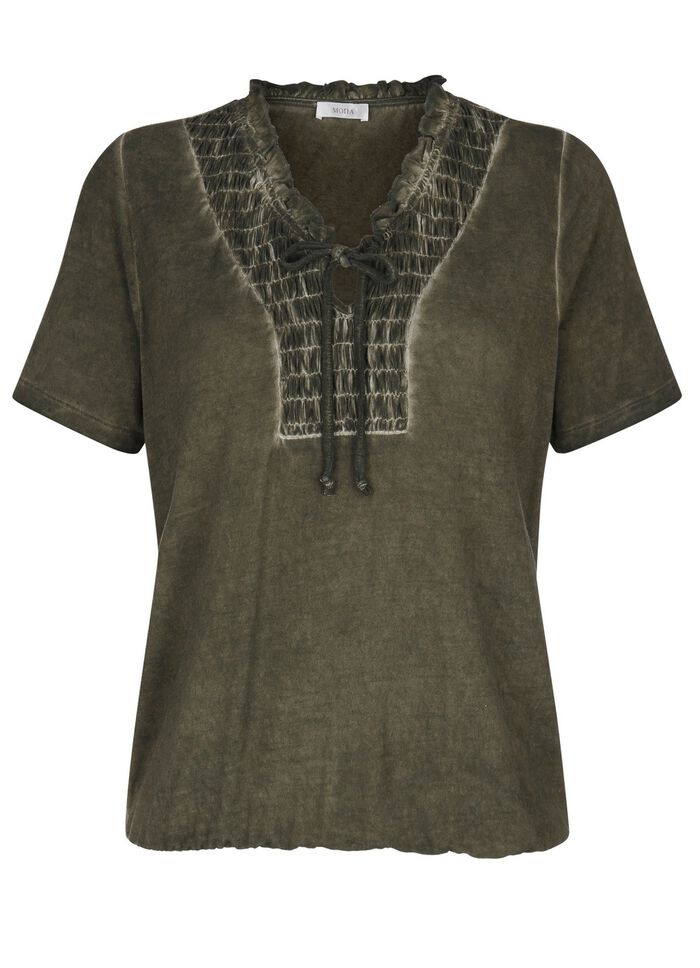 Shirt met individuele verftechniek 