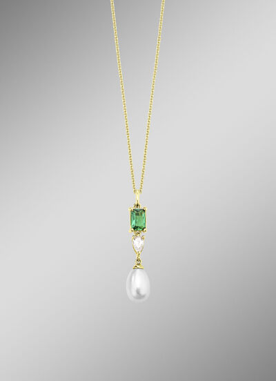 Delicate verfijning – hanger met parel- en kristalglans 