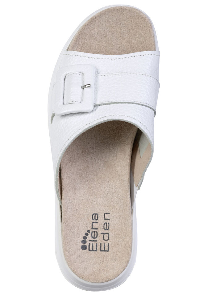 ELENA EDEN, modieuze damesmuiltjes, breedte G, met uitneembaar voetbed WEISS