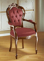 Elegante eetkamerstoelen of fauteuils ROOD/NOTENBOOM