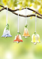 Met de hand geschilderde bloemklokjes, set van 4 