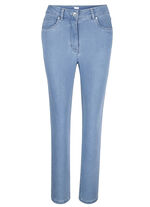 Enkellange jeans in 5-pocketmodel LICHTBLAUW