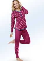 Pyjama met lange mouwen, een knoopsluiting en manchetten FRAMBOOS-MULTICOLOR