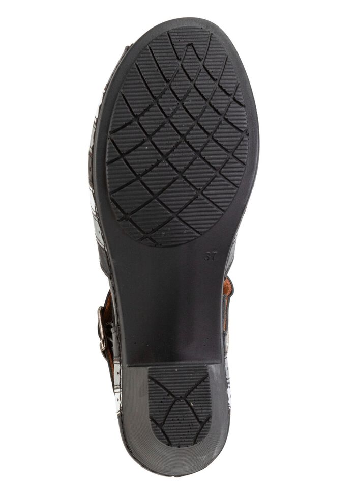 Gemini, modieuze damessandalen, breedte G, met elastische band SCHWARZ-GRAU