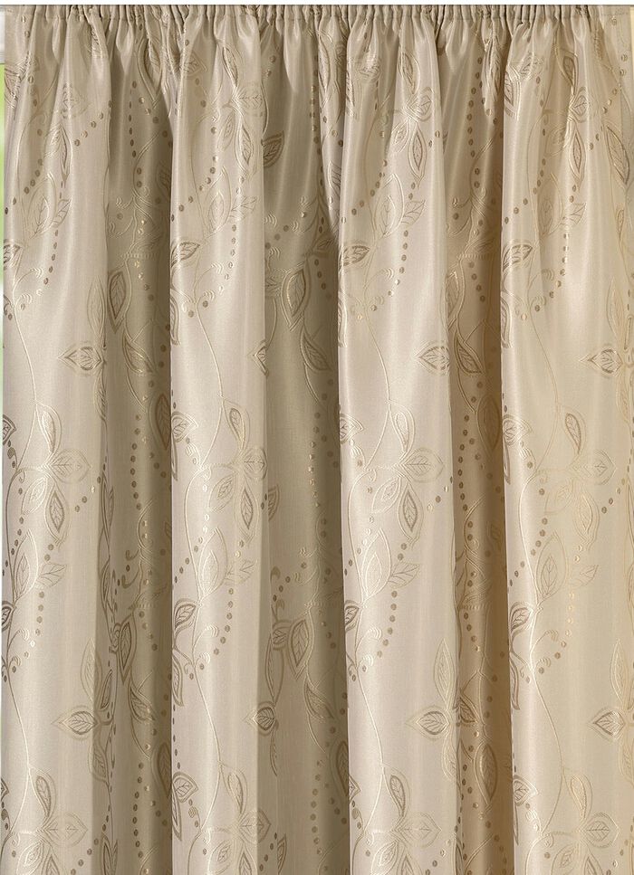 Overgordijn met bladpatroon NATUUR