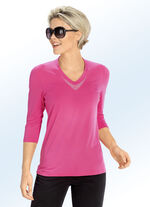 V-hals shirt in 5 kleuren ROZE
