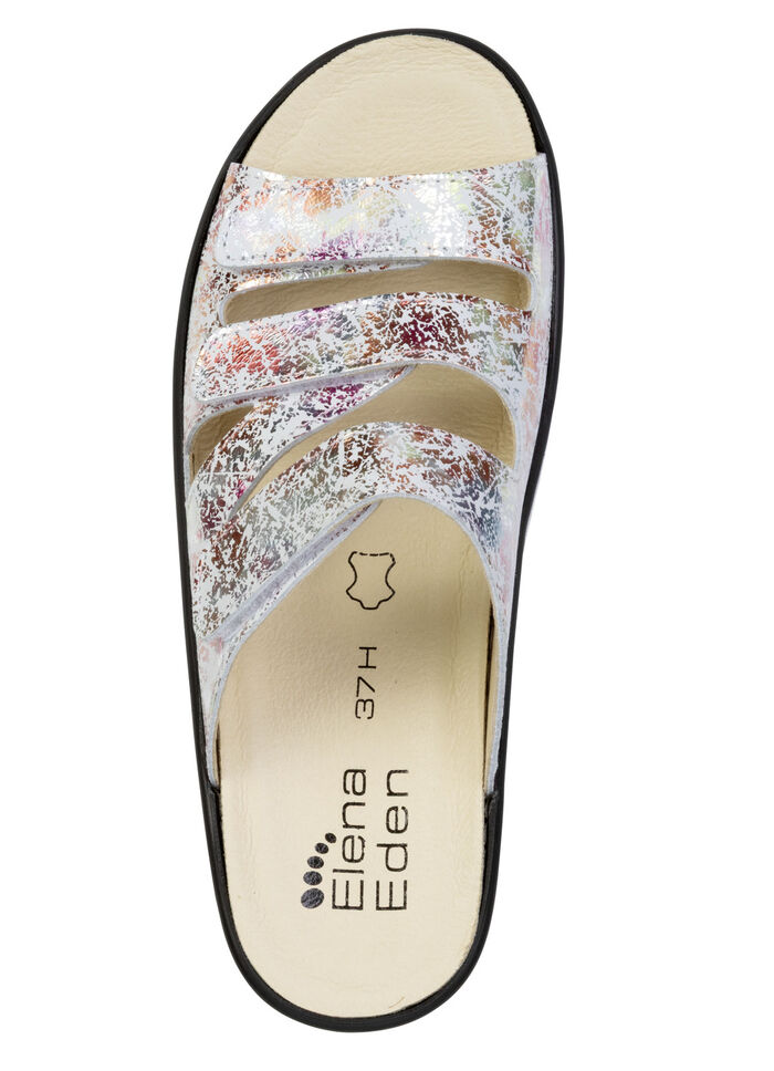 ELENA EDEN, comfortabele damesmuiltjes, breedte H, met uitneembaar voetbed ECRU-ROS&Eacute;