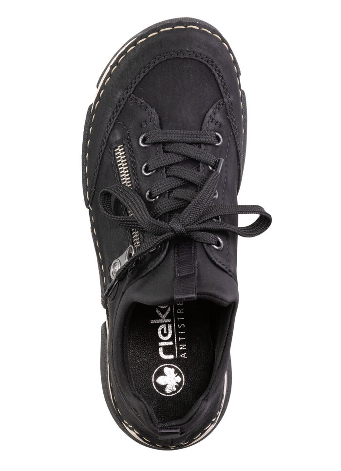 Rieker sneakers gemaakt van gearceerd synthetisch en textiel ZWART