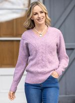 Trui in fluffy kwaliteit LILA GEM&Ecirc;LEERD