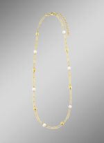 Gouden ketting met zoetwaterparels 