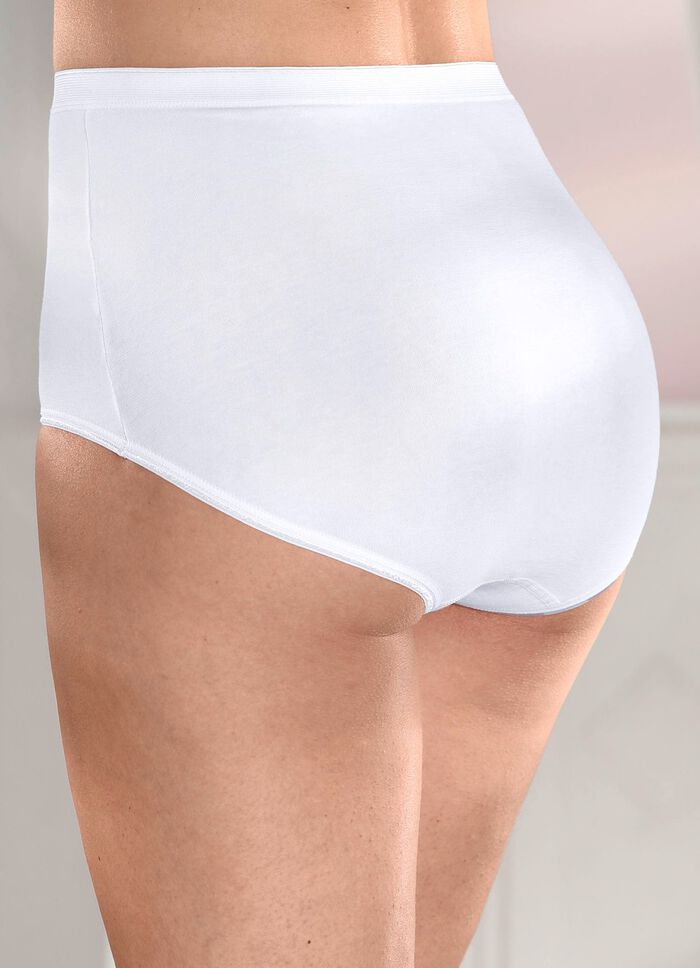 brio lingerie, set van vijf slips met elastische randen 