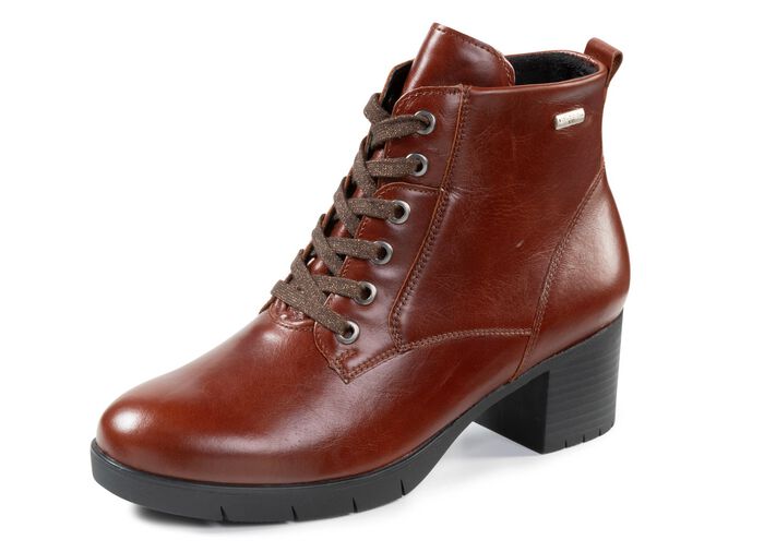 Waldl&auml;ufer, ademende dames enkellaarsjes, breedte H, met uitneembaar voetbed BRUIN