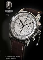 Chronograaf met lederen band 