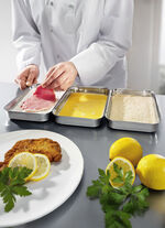 Paneerset, 3-delig. gemaakt van roestvrij staal 