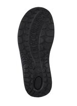 Sandaal van ingevet, gearceerd rundleer 