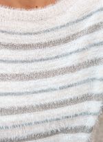 Trui van harig effectgaren met glitter 