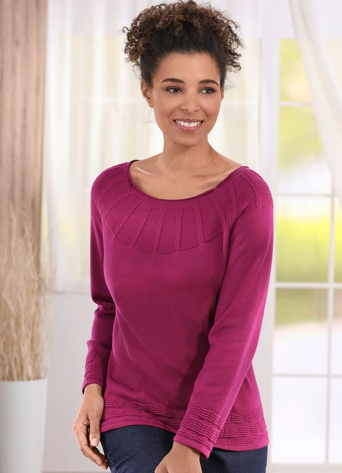 Trui van een structuurmix 