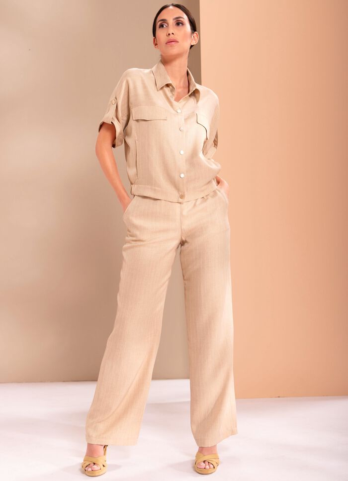 Broek met uitlopende pijpen 