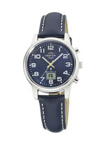 Master Time radiogestuurd dameshorloge met leren band 