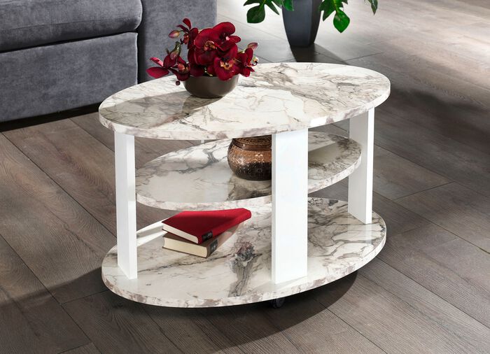 Salontafel op wielen 