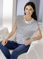 Shirt met gedetailleerde strass- en borduurversiering 