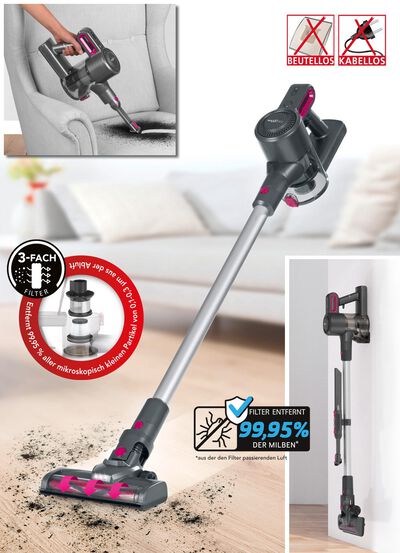 Draadloze handstofzuiger, ideaal voor mensen met een allergie 