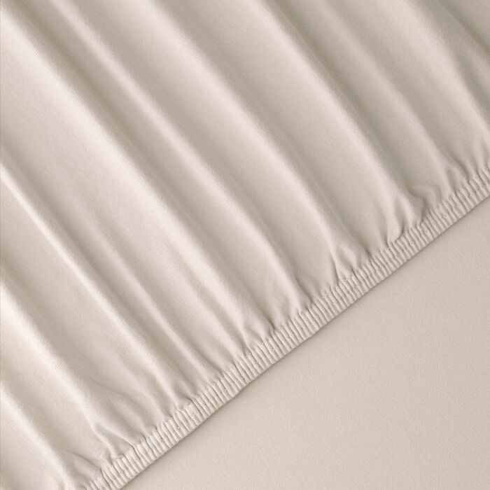 Jersey stretch elastaan hoeslakens deluxe in hoge kwaliteit BEIGE