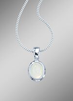 Kettinghanger met pantserketting en echte, witte maansteen 