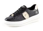 Remonte sneakers met metallic details ZWART-GOUD