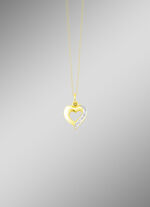 Hartvormige hanger in tweekleurig 